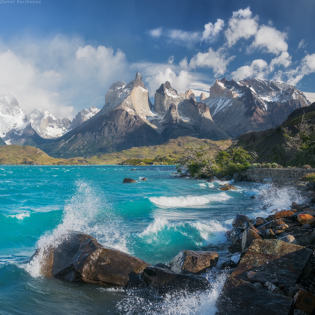  Lake Pehoe, Patagonia, Torres del Paine park by Daniel Kordan. [1100x1100] 